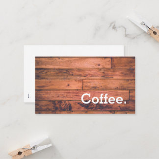 Houten vloer Eenvoudige Loyalty Coffee Punch Card