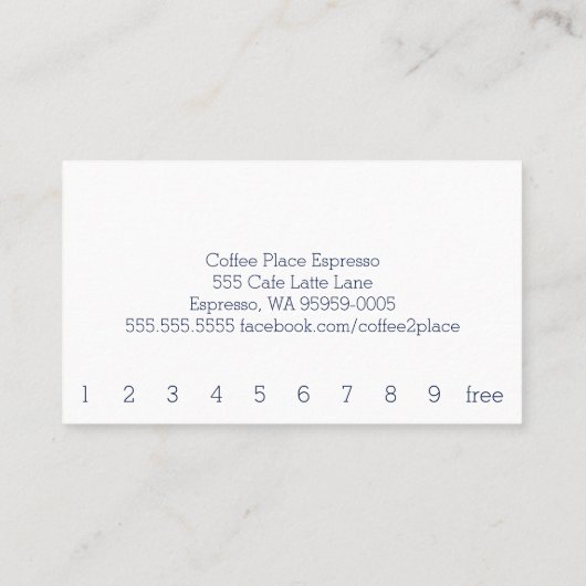 Houten vloer Eenvoudige Loyalty Coffee Punch Card (Achterkant)