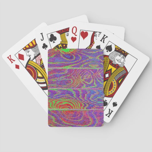 Houten vloer pokerkaarten (Achterkant)