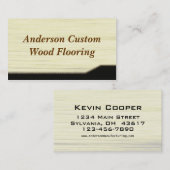 Houten vloer visitekaartje (Voorkant / Achterkant)
