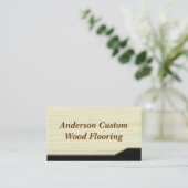 Houten vloer visitekaartje (Staand voorkant)