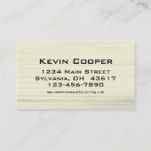 Houten vloer visitekaartje (Achterkant)