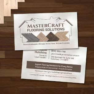 Houten Vloerbedekking Contractor Visgraat Parket Visitekaartje