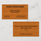 Houten vloerbedekking van hard hout PERSONALIZE Visitekaartje (Voorkant / Achterkant)