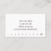 Houten vloerbloem Loyalty Coffee PunchCard (Achterkant)