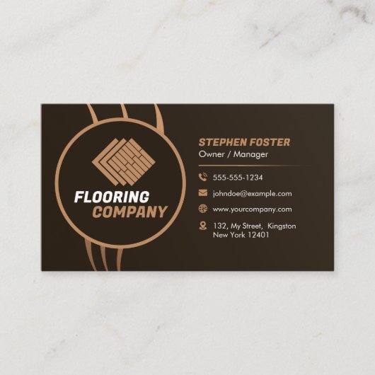 Houten Vloeren Diensten Commerciële Vloeren & Tege Visitekaartje (Voorkant)