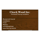 Houten vloeren | Faux Wood Magnetisch Visitekaartje (Voorkant)
