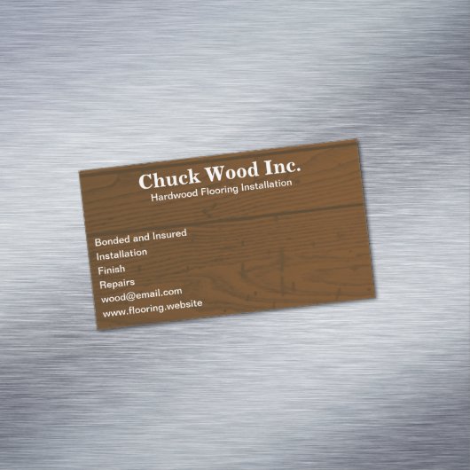 Houten vloeren | Faux Wood Magnetisch Visitekaartje (Voorbeeld)