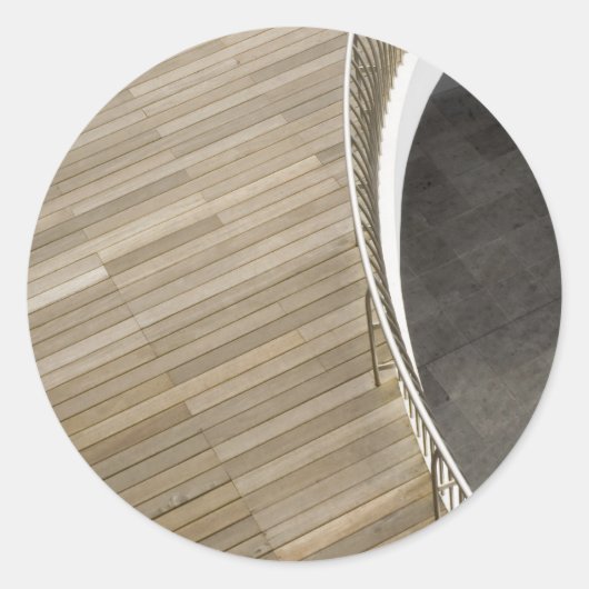Houten vloeren ronde sticker (Voorkant)