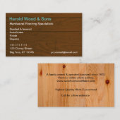 Houten vloeren visitekaartje (Voorkant / Achterkant)