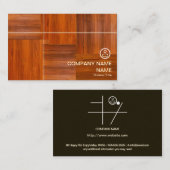 Houten vloerpatroon visitekaartje (Voorkant / Achterkant)