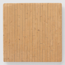 Houten vloerplaten stenen onderzetter