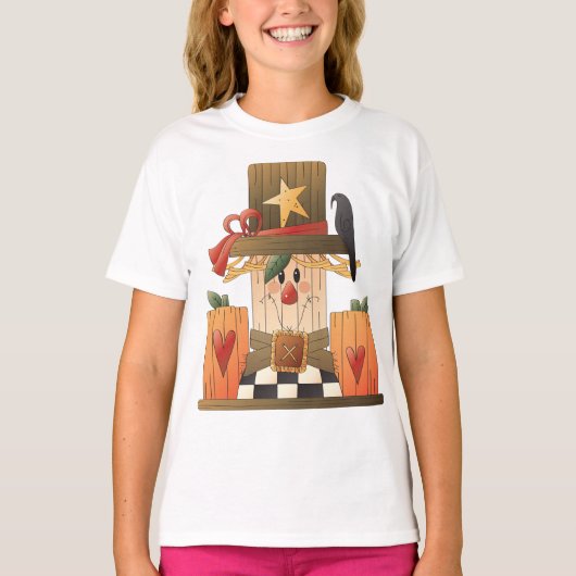 Houten Vogelverschrikker T-shirt (Voorkant)