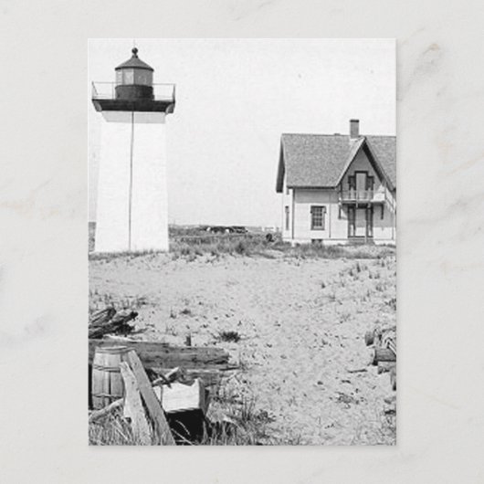 Houten vuurtoren briefkaart (Voorkant)