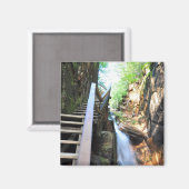 Houten Walkway Waterfall Flume Gorge NH Magnet (Voorkant / Achterkant)