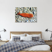 houten walvis gewikkeld in canvas afdruk (Insitu (Slaapkamer))