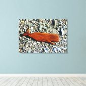 houten walvis gewikkeld in canvas afdruk (Insitu (Houten vloer))