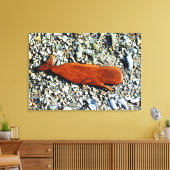 houten walvis gewikkeld in canvas afdruk (Insitu (Woonkamer))