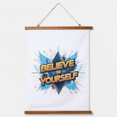 Houten wandtapijt - Geloof in jezelf Hangend Wandkleed (Voorkant 2)