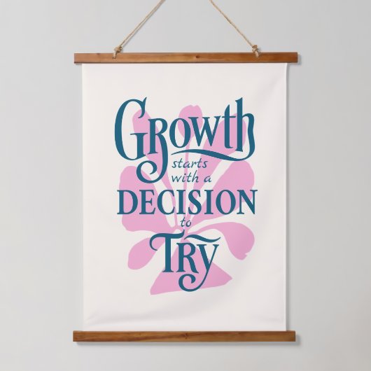 Houten wandtapijt - Groei begint Hangend Wandkleed