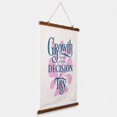 Houten wandtapijt - Groei begint Hangend Wandkleed (Gebogen)