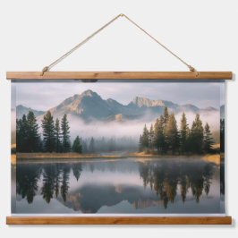 Houten wandtapijt hangend wandkleed