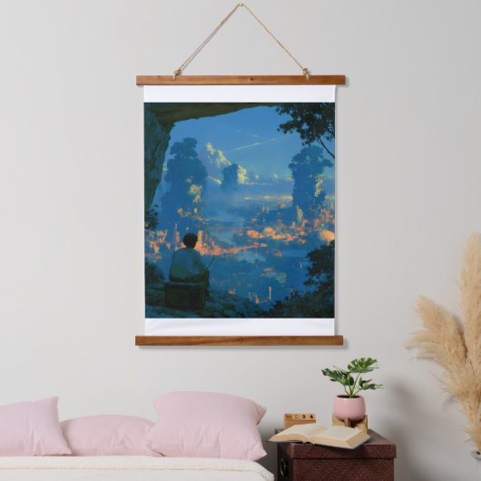 Houten wandtapijt hangend wandkleed (Slaapkamer)