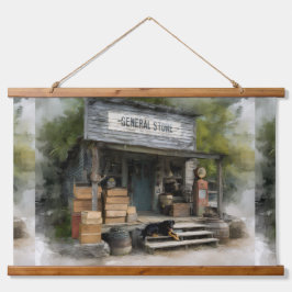 Houten wandtapijt hangend wandkleed