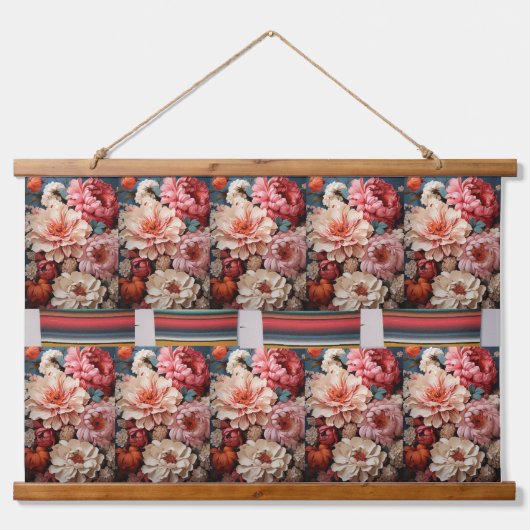 Houten wandtapijt hanger. hangend wandkleed (Voorkant 2)