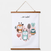 Houten wandtapijt hanger. hangend wandkleed (Voorkant)