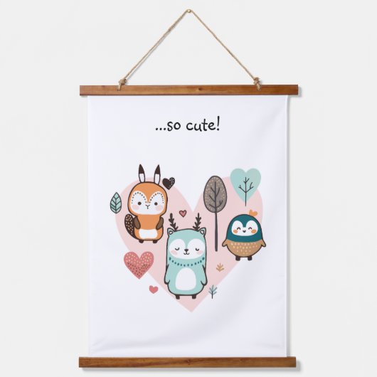 Houten wandtapijt hanger. hangend wandkleed (Voorkant)