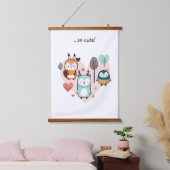 Houten wandtapijt hanger. hangend wandkleed (Slaapkamer)