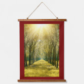 Houten wandtapijt in raamwerk hangend wandkleed (Voorkant)