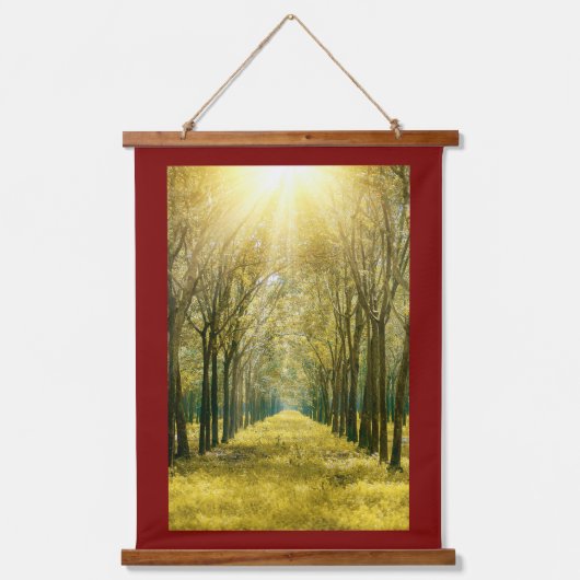 Houten wandtapijt in raamwerk hangend wandkleed (Voorkant)