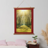 Houten wandtapijt in raamwerk hangend wandkleed (Slaapkamer)
