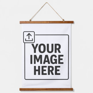 Houten wandtapijt met aangepaste foto hangend wandkleed