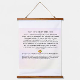 Houten wandtapijt; Zoon van God in de zon Hangend Wandkleed