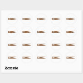 houten wasknijperpictogram ronde sticker (Vel)