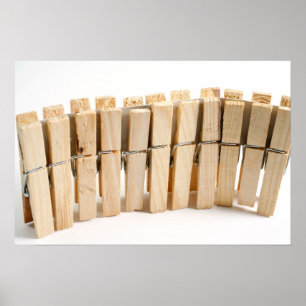 Houten wasknuppels poster