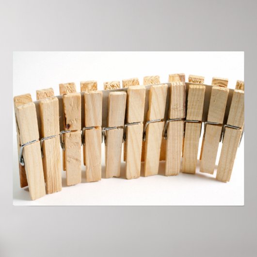 Houten wasknuppels poster (Voorkant)