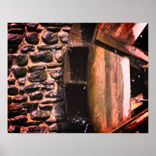 Houten Waterwiel Natuur Fotografie Poster