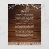 Houten weckpot lantaarns met gipsophila bruiloft d flyer (Achterkant)