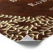 Houten Welkom Bruiloft Poster (Hoek)