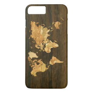 Houten Wereldkaart Case-Mate iPhone Case