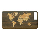 Houten Wereldkaart Case-Mate iPhone Case (Achterkant (Horizontaal))