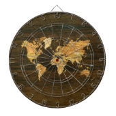 Houten Wereldkaart Dartbord (Voorkant)