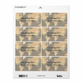 Houten Wereldkaart Etiket (Full Sheet)