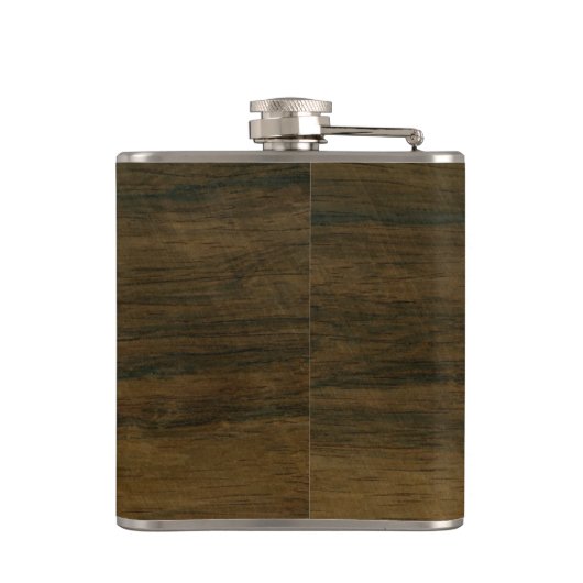 Houten Wereldkaart Heupfles (Achterkant)