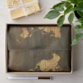 Houten Wereldkaart Tissuepapier (Geschenk)