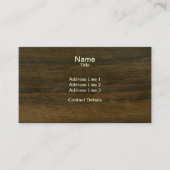 Houten Wereldkaart Visitekaartje (Voorkant)